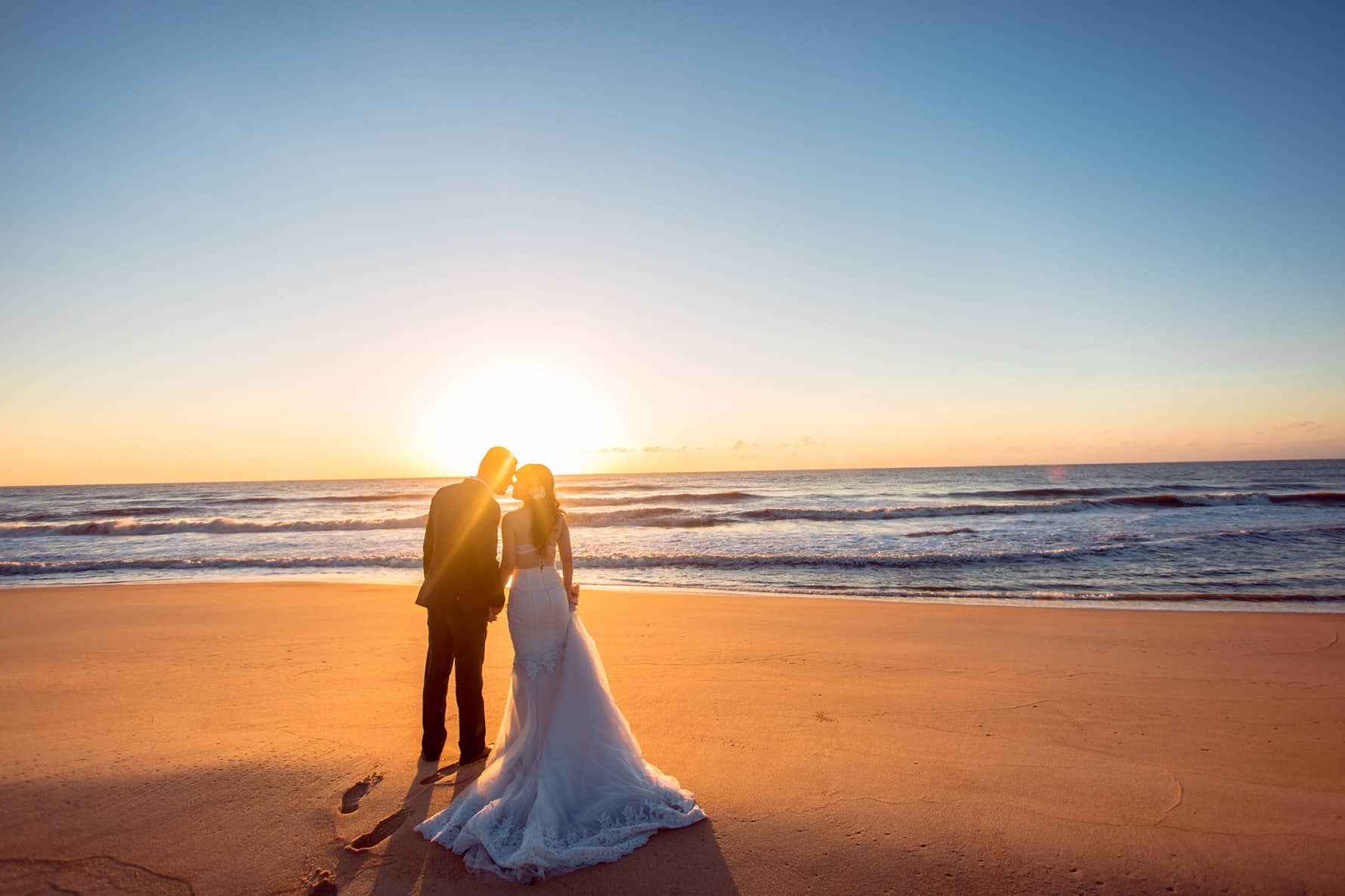 Casamento romântico na praia